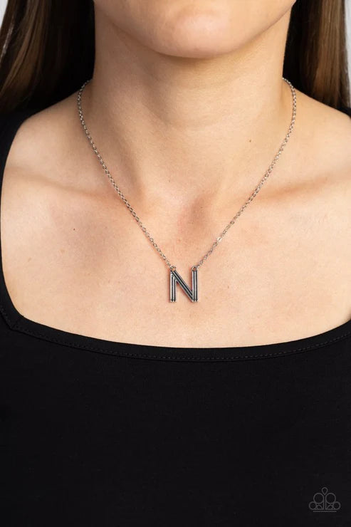 Leave Your Initials - N - Silver